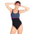 Bañador de Natación Aquarapid Costume Intero Negro Mujer