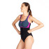Bañador de Natación Aquarapid Costume Intero Negro Mujer