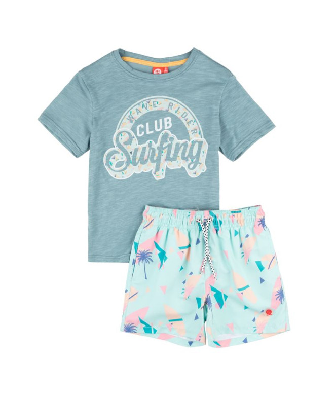 Conjunto Go & Win Waipo Niño Denim/Aqua