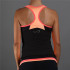 Camiseta de Pádel Endless Flow Mujer Negro-Salmón