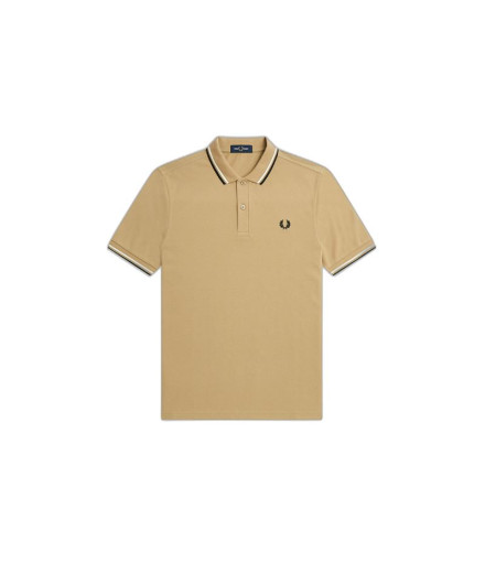 Polo Fred Perry Twin Tipped Hombre Marrón