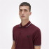 Polo Fred Perry Twin Tipped Hombre Granate