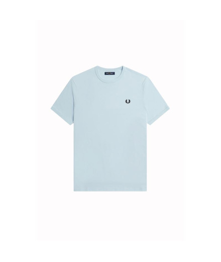 Camiseta Fred Perry Ringer Hombre Azul Claro