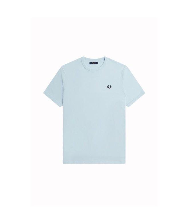 Camiseta Fred Perry Ringer Hombre Azul Claro
