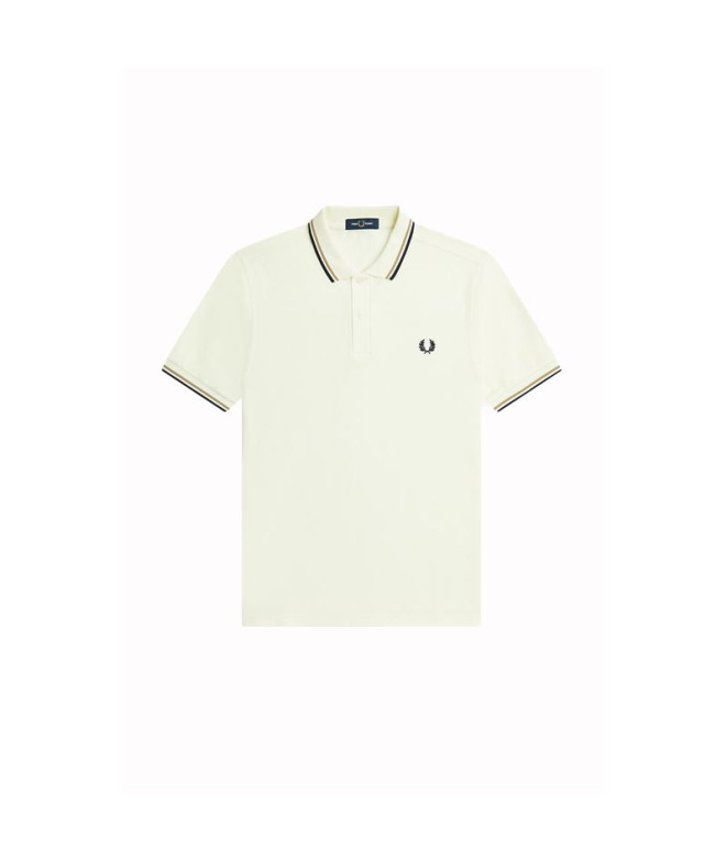 Polo Fred Perry Twin Tipped Hombre Beige