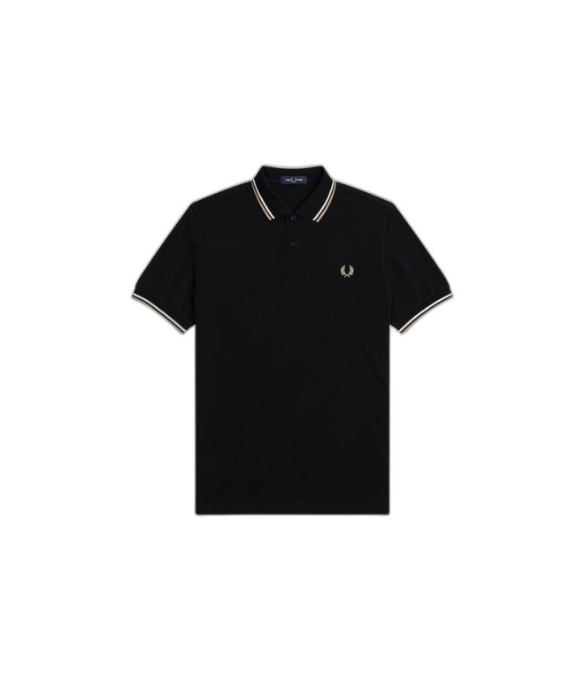 Polo Fred Perry Twin Tipped Hombre Negro
