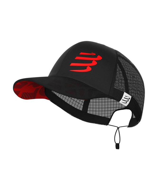 Gorra de Running Compressport Racing Trucker Negro