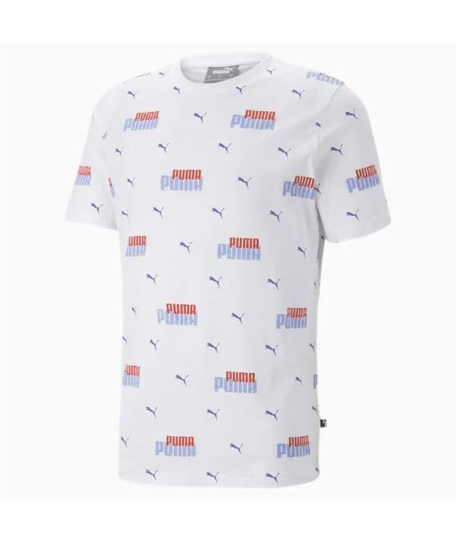 Camiseta Puma Ess+ Logo Power Aop Blanco