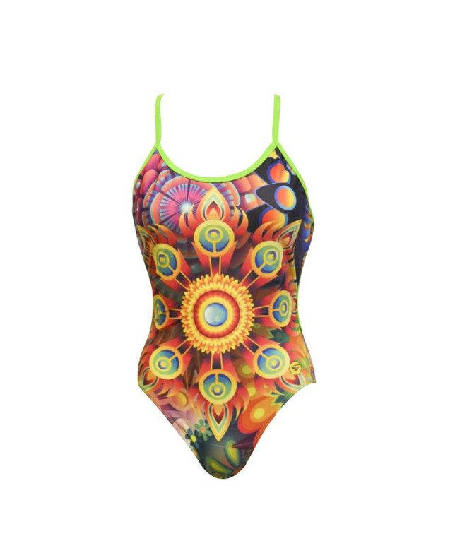 Bañador de Natación RAS Circus Naranja Mujer
