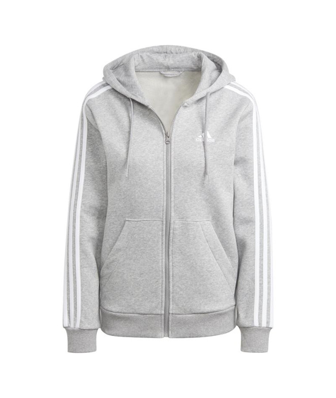 Chaqueta adidas 3 Stripes Fleece Hoodie Mujer