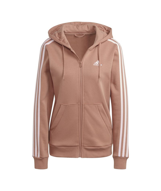 Chaqueta adidas 3 Stripes Fleece Hoodie Mujer...