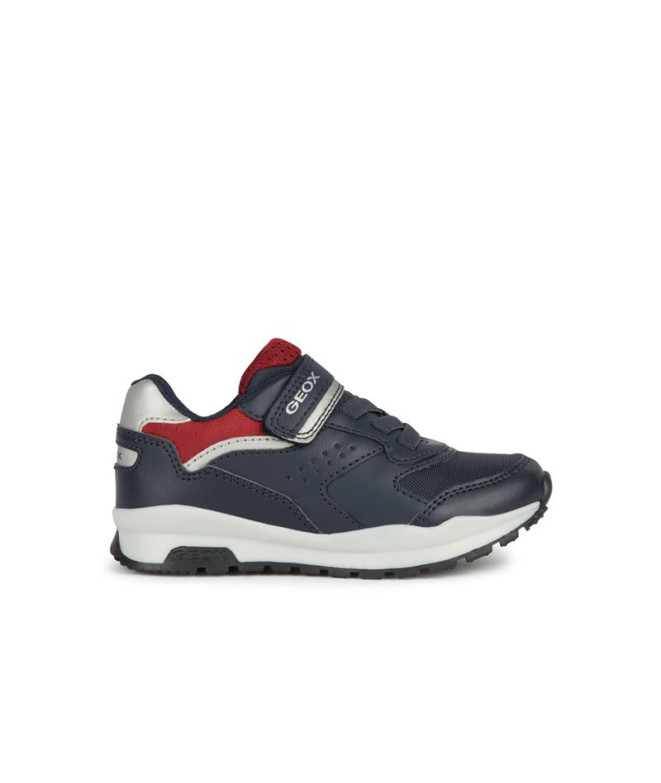 Zapatillas Geox Pavel Infantil Navy/Rojo