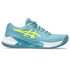 Zapatillas de Tenis ASICS Gel-Challenger 14 Clay Mujer Gris Azul/Safety Yellow