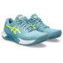 Zapatillas de Tenis ASICS Gel-Challenger 14 Clay Mujer Gris Azul/Safety Yellow