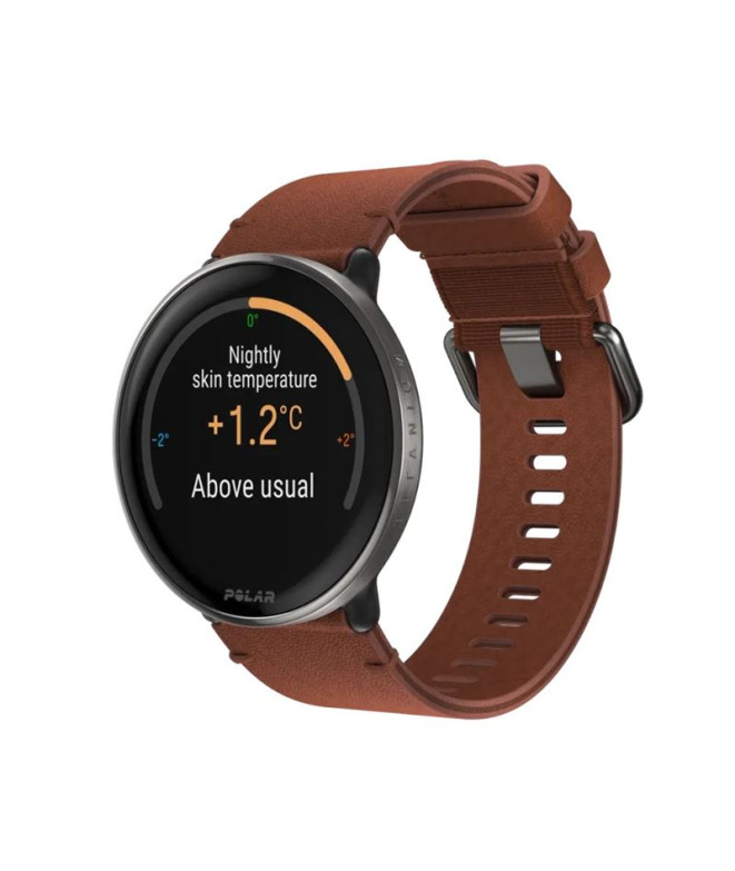 Reloj Polar Ignite 3 Titanium Cuero Bronce