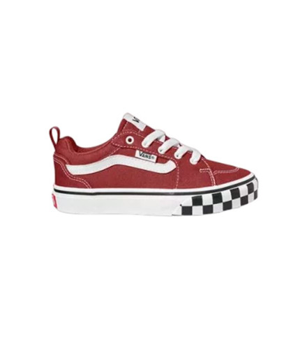Zapatillas Vans Filmore Check Bumper Dark Red/White Niño