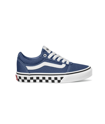 Zapatillas Vans Ward YT Checker Sidewall Stv Navy/White Niño