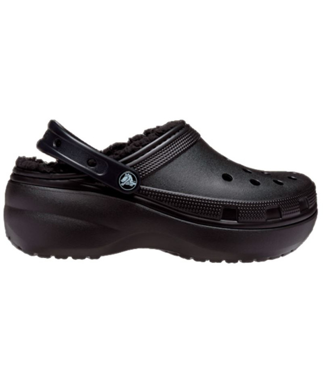 Zuecos Crocs Classic Platform Lined Clog Black...