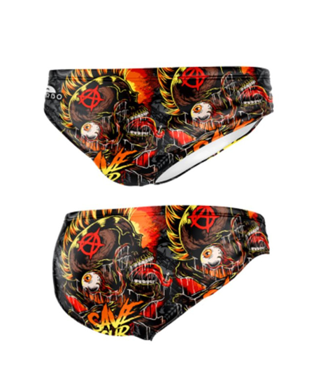Bañador Waterpolo Turbo Punk Skull Hombre Negro...