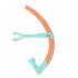 Snorkel Aqua Sphere Focus Snorke Light Blue Orange
