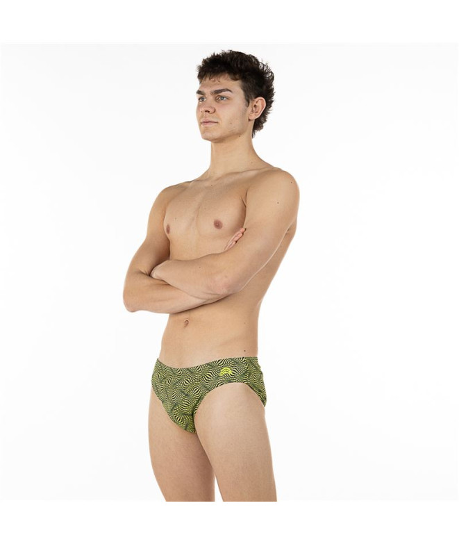 Bañador de Natación Aquarapid Nix Verde estampado