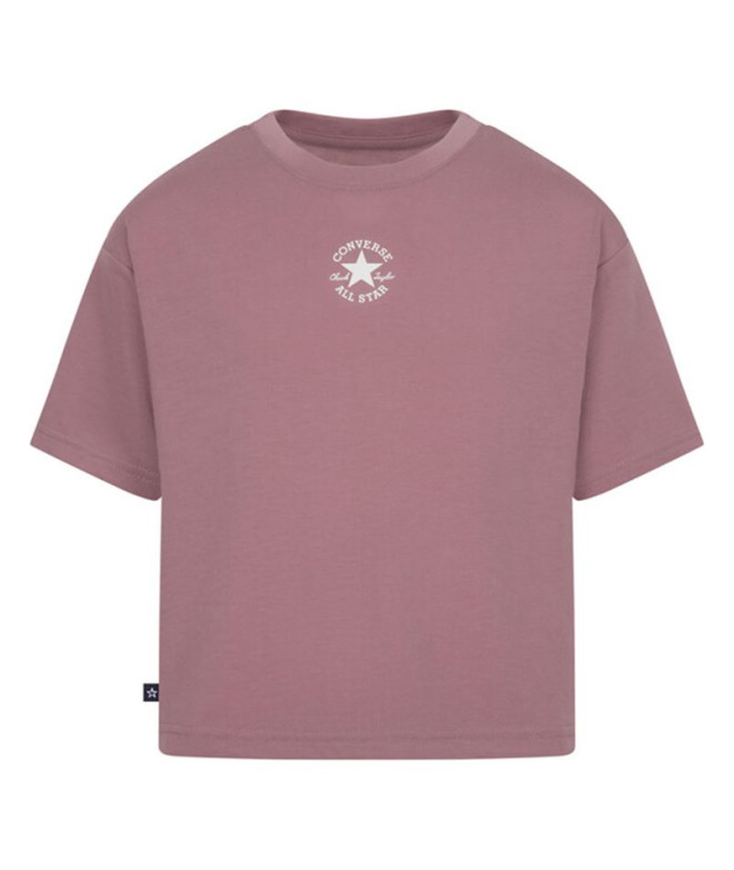 Camiseta Converse Chuck Patch Boxy Rosa Niña
