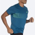 Camiseta de Running Brooks Atmosphere Short Sleeve 2.0 Ocean/Pixel Stripe Hombre