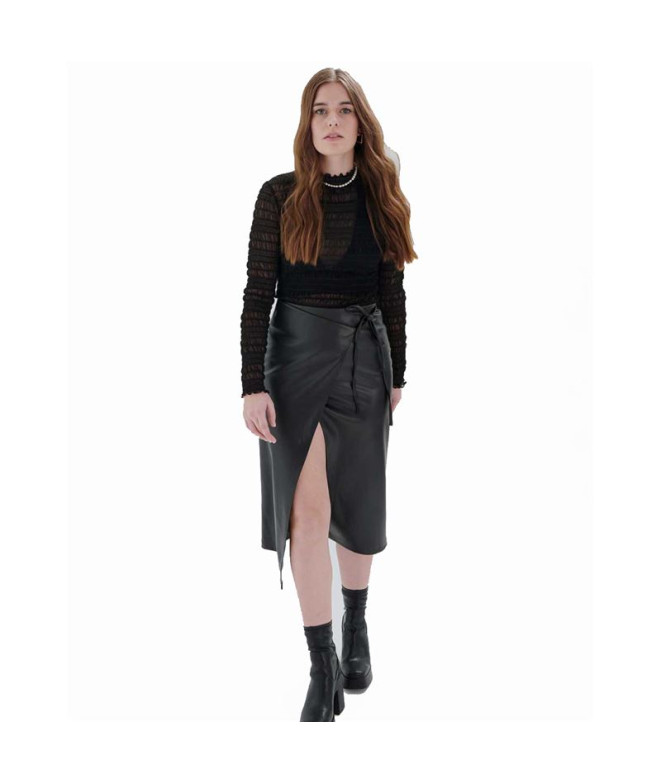 Falda 24Colours Mujer Negro
