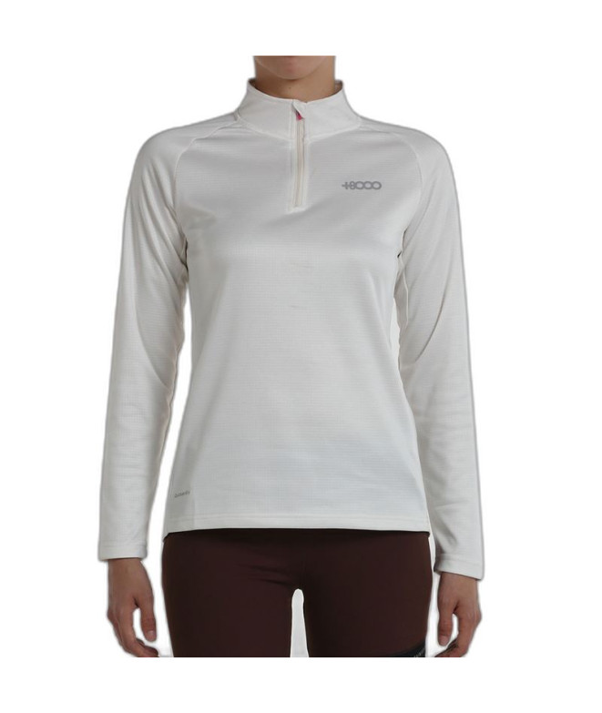 Camiseta de Montaña +8000 Pagoeta Marfil Mujer
