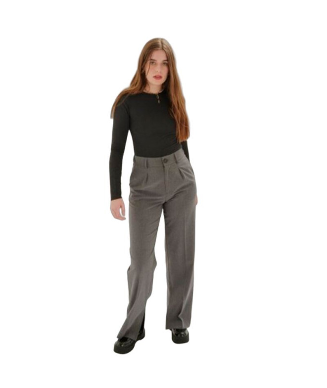 Pantalón 24Colours Mujer Gris