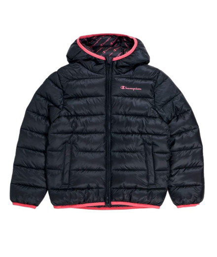 Chaqueta Champion Hooded Legacy Negro Infantil