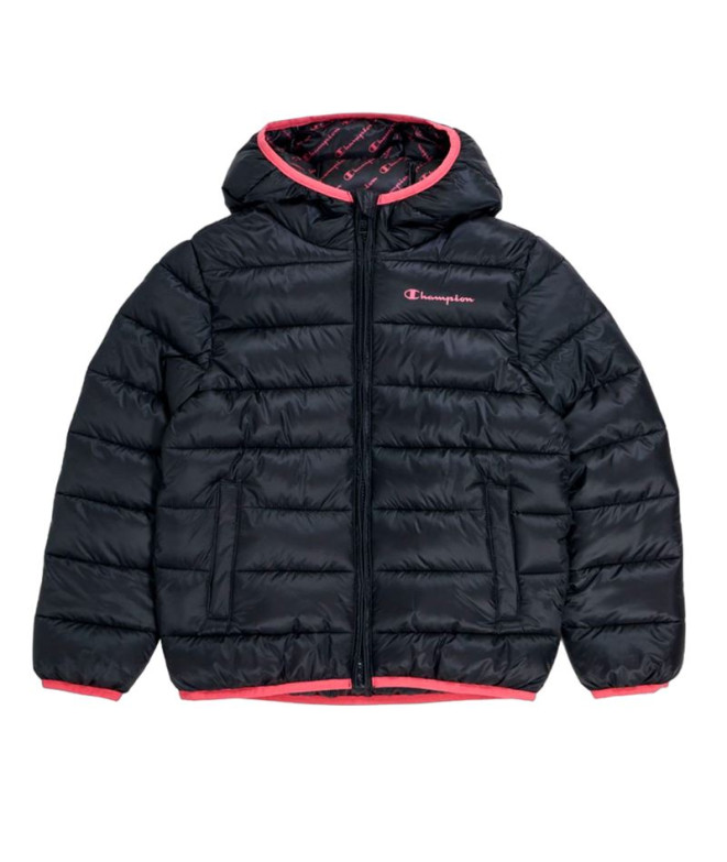Chaqueta Champion Hooded Legacy Negro Infantil