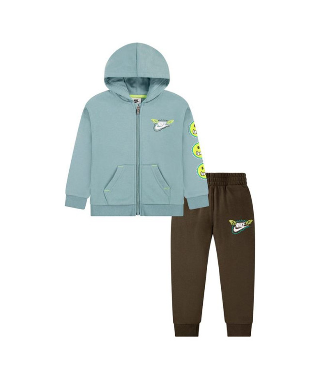 Conjunto Nike Nsw Art Of Play Ft Fz Set Niño Khaki