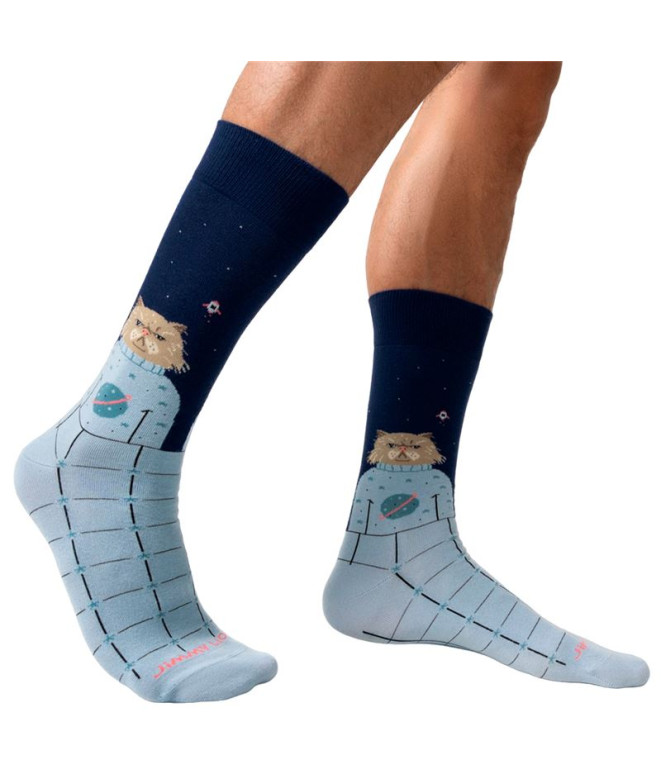 Calcetines Jimmy Lion Space Cat Dark Blue