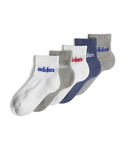 Calcetines adidas Lin Ank 5P Infantil Blanco