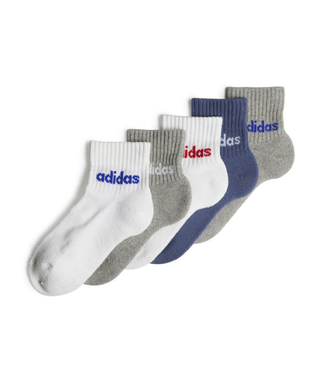 Calcetines adidas Lin Ank 5P Infantil Blanco