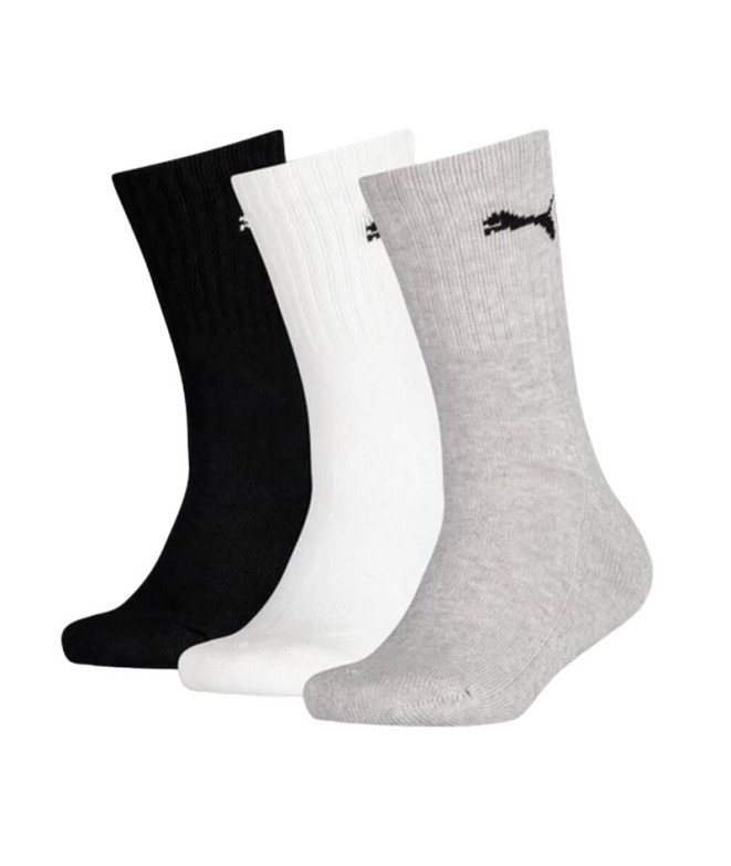 Calcetines Puma Crew 3P Negro-Blanco-Gris