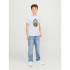 Camiseta Jack & Jones Jorheavens  Crew Neck Infantil Blanco