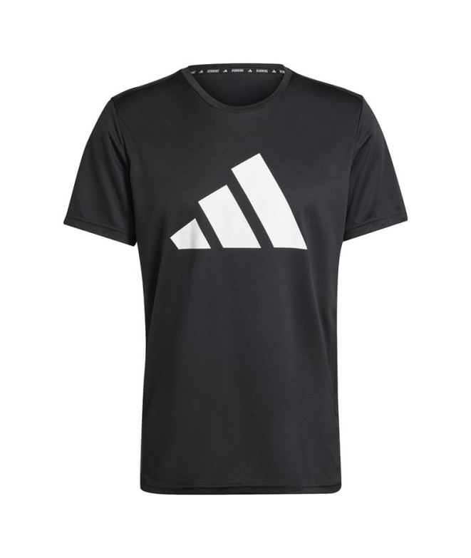Camiseta de Running adidas Run It Hombre Negro