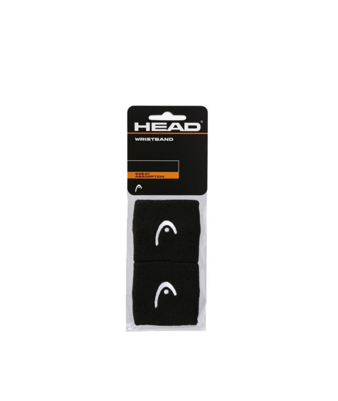 Muñequera de tenis Head Wristband 2.5" Negro