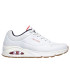 Zapatillas Skechers Uno - Stand On Air Hombre White Durabuck/Navy/Red Trim