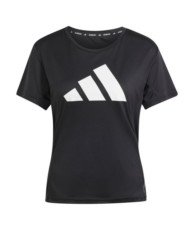 Camiseta de Running adidas Run It Mujer Negro