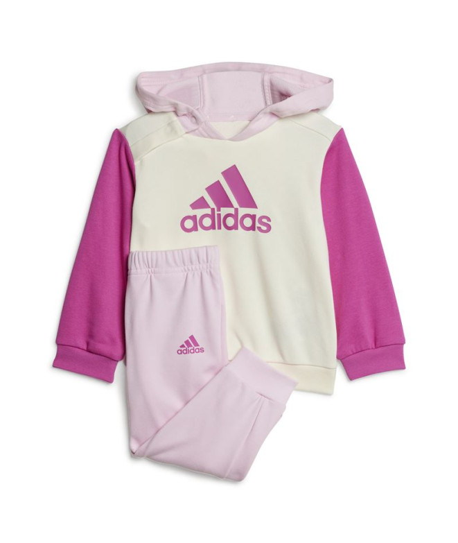 Conjunto adidas I Cb Ft Jog Infantil Marfil