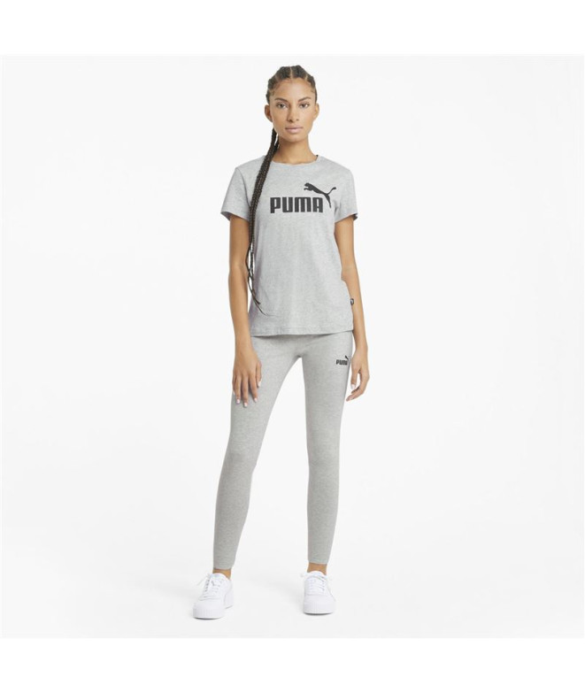 Camiseta Puma Essentials Logo Mujer Gris