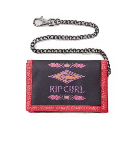 Cartera Rip Curl Diamond Chain Hombre Rojo/Negro