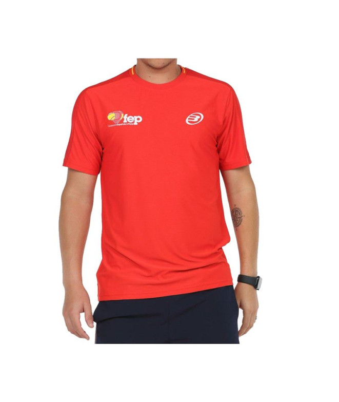 Camiseta Bullpadel Exudo Hombre Rojo