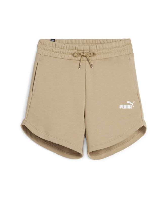 Pantalón Puma Essentials 5" High Waist Mujer Beige