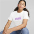 Camiseta Puma Girls Cropped Infantil Blanco
