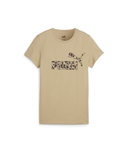 Camiseta Puma ESS+ ANIMAL Graphic Beige Mujer