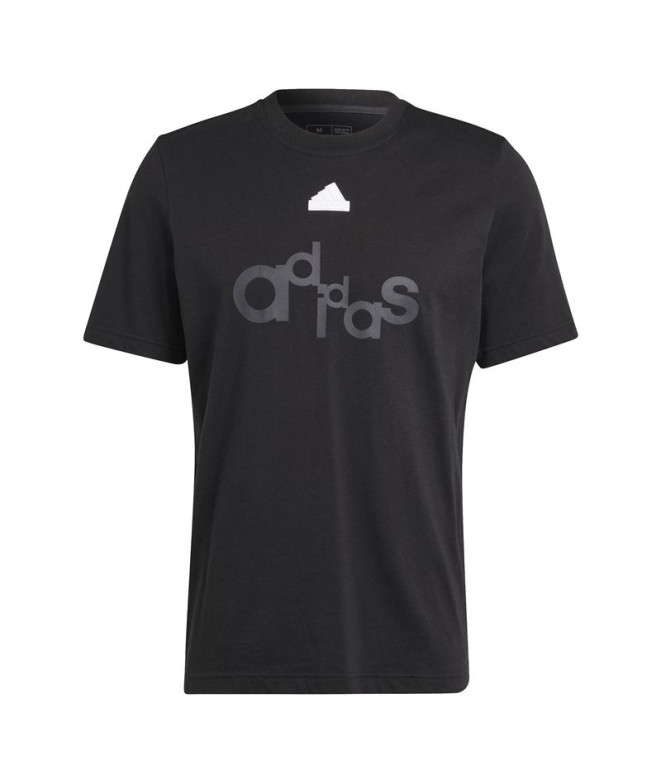 Camiseta adidas Graphic Print Fleece Hombre Negro